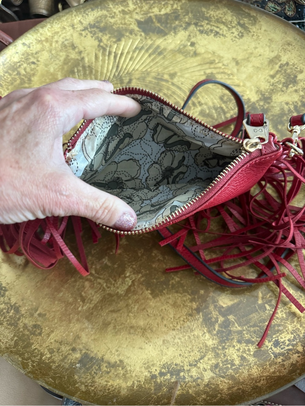 Coco + Carmen Burgundy Fringe Crossbody Bag | Boho Western style NEW